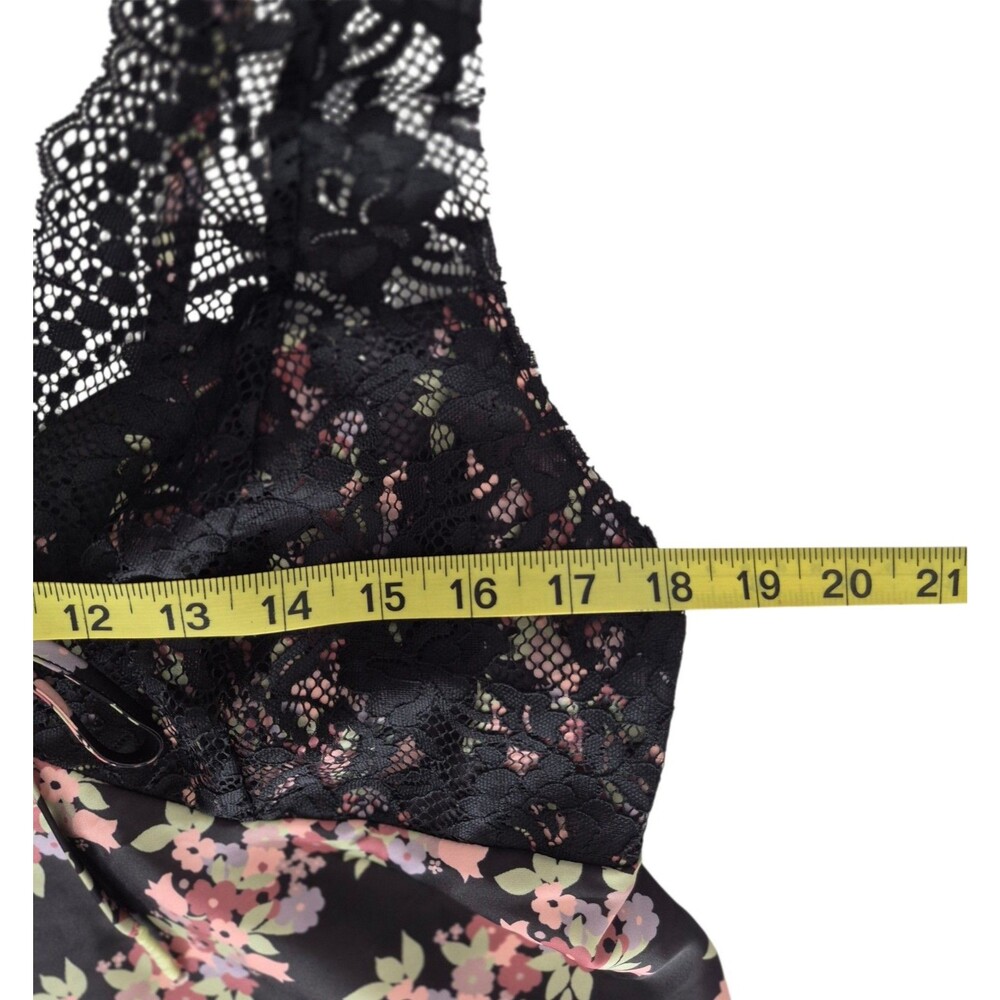 New Intimately Free People Chemise Women's Sz Medium Black Lace Floral Print $98 - Picture 5 of 16